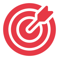 Red target with arrow in center