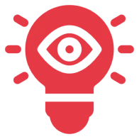 Lightbulb icon featuring an eye